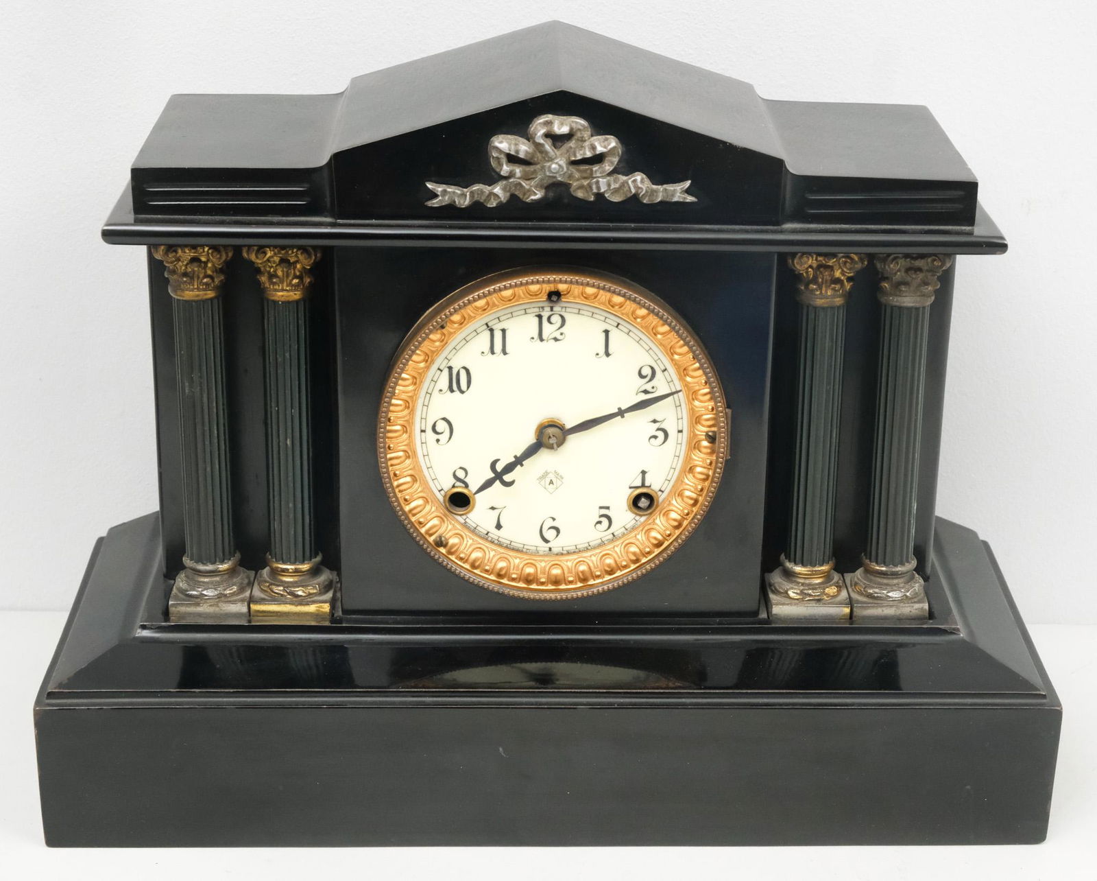 Antique Neoclassical Style Marble Mantle Clock (1 of 11)