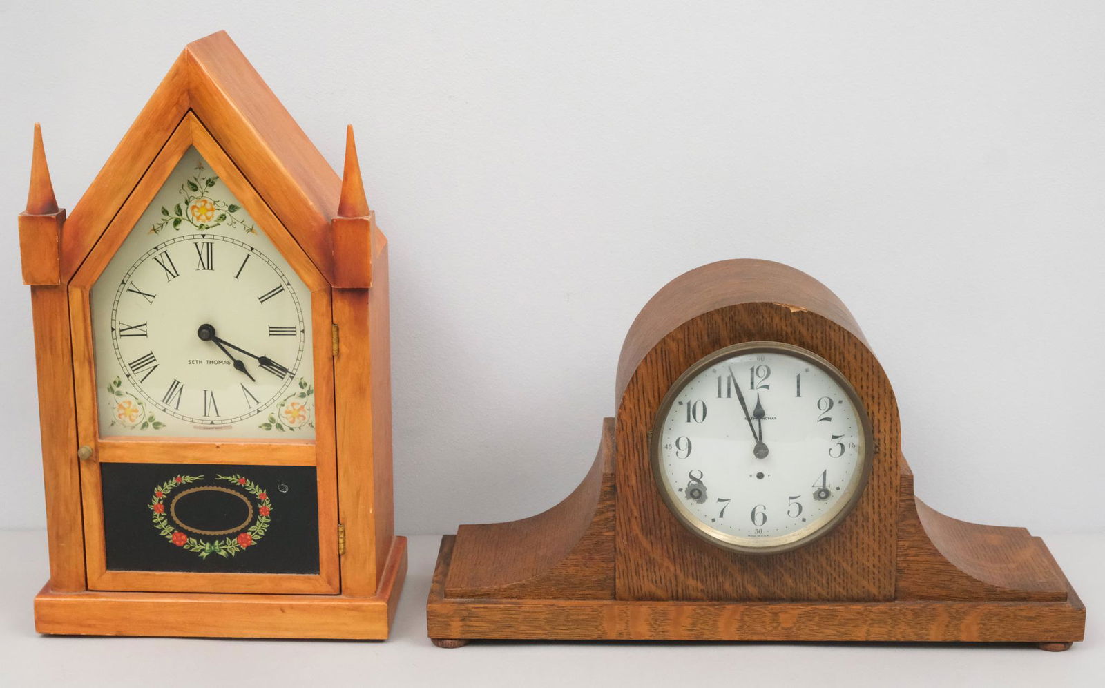 Lot of 2 Seth Thomas Clocks (1 of 8)