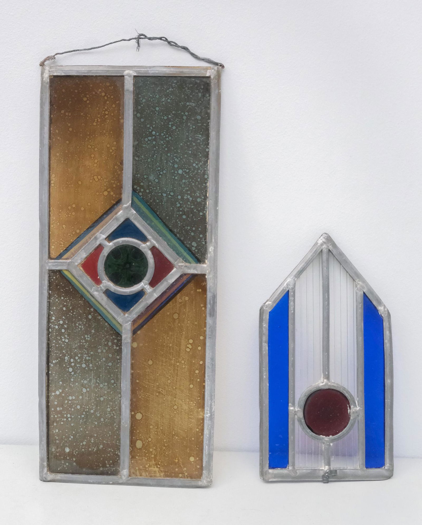 Lot of Antique Stained Glass Panels (1 of 9)