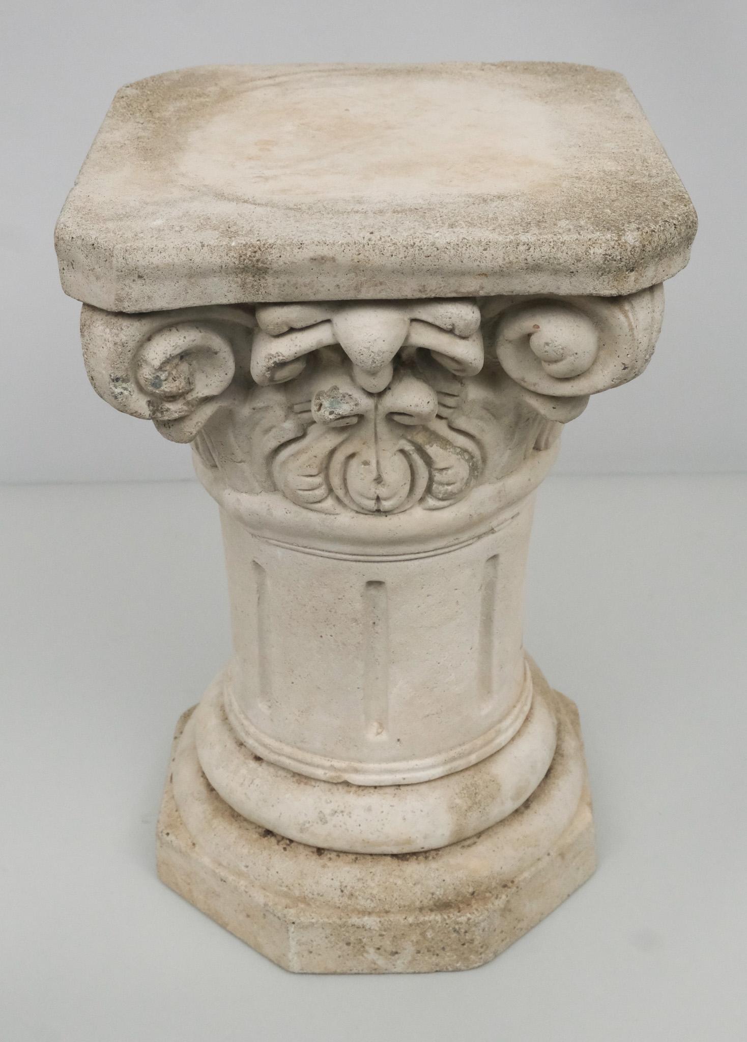 Vintage Cast Stone Garden Pedestal (1 of 6)