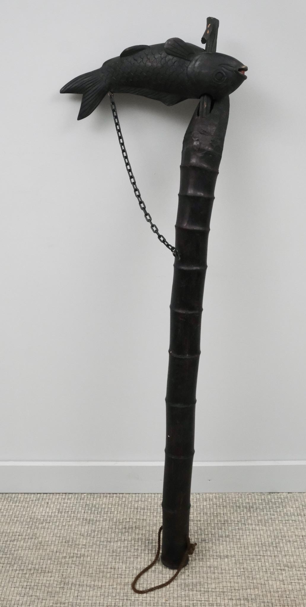 Antique Ebonized Jizai-Kagi Pot Holder (1 of 11)