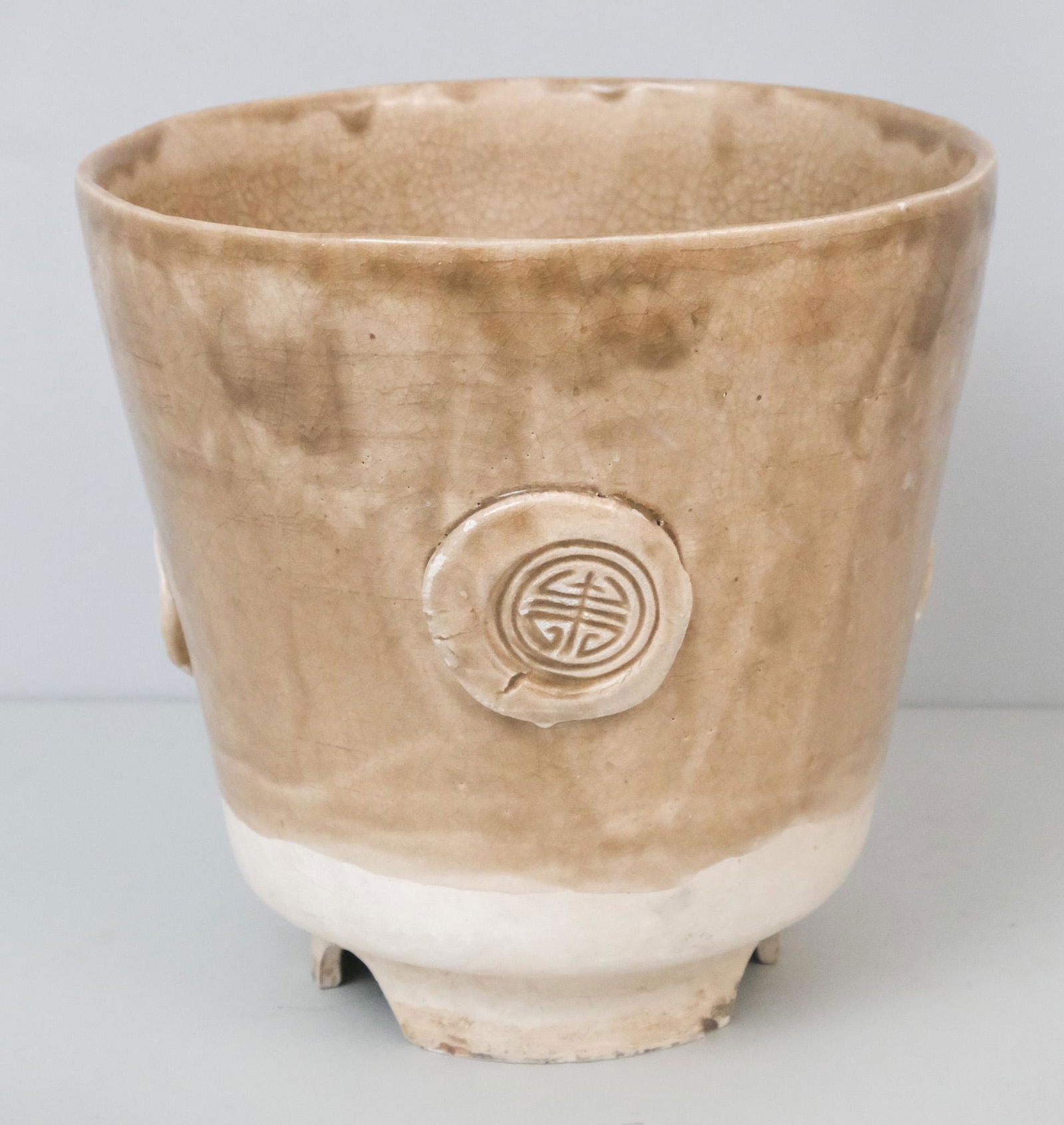 Vintage Chinese Crackle Glaze Flower Pot (1 of 7)