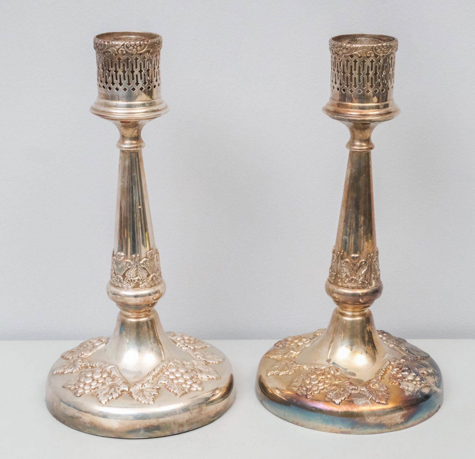 Antique Silverplate Candlesticks (1 of 8)