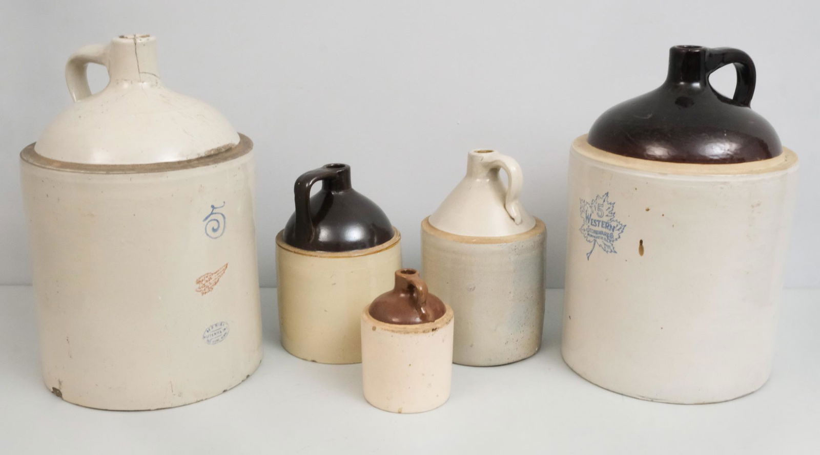 Group of Antique Stoneware Crocks & Jugs (1 of 14)