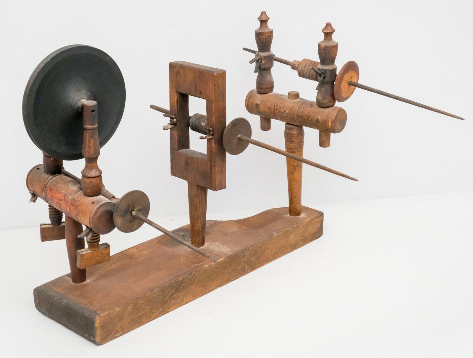 Three Antique Wool Wheel Spindles (1 of 9)