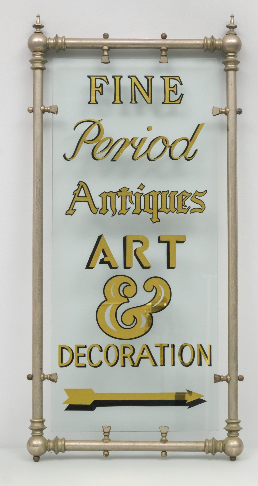 Antique "Antiques" Trade Sign (1 of 2)