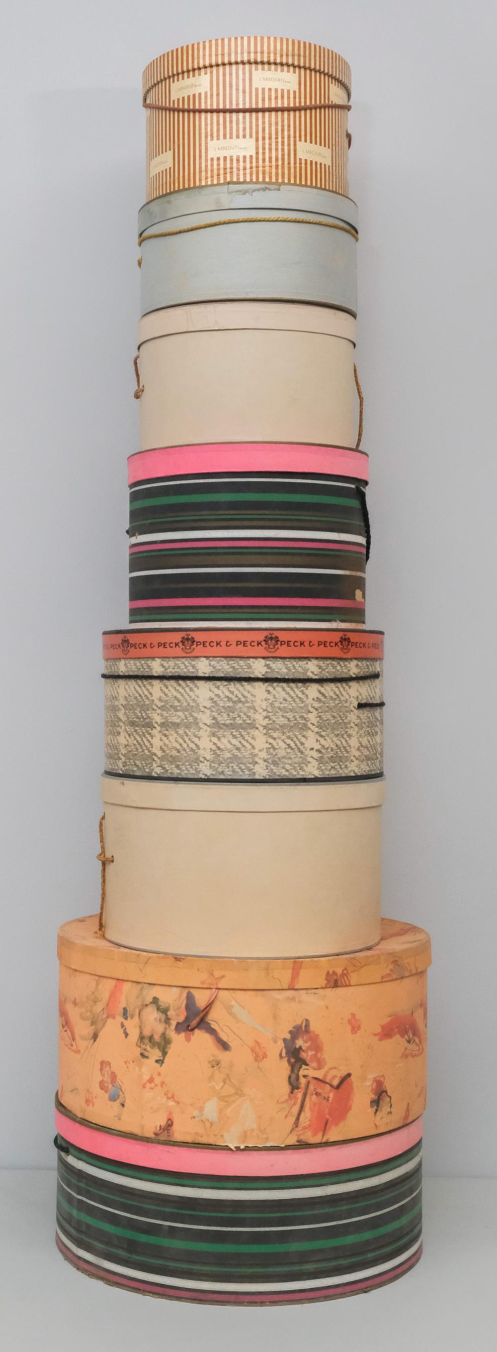 Lot of Vintage Graduated Hat Boxes (1 of 8)