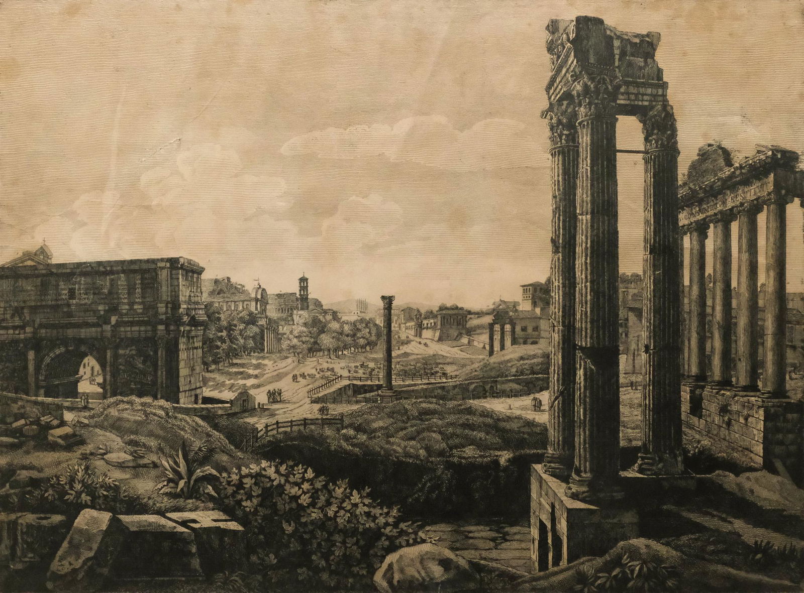 After Rossini, "Veduta Generale del Foro Romano" (1 of 6)