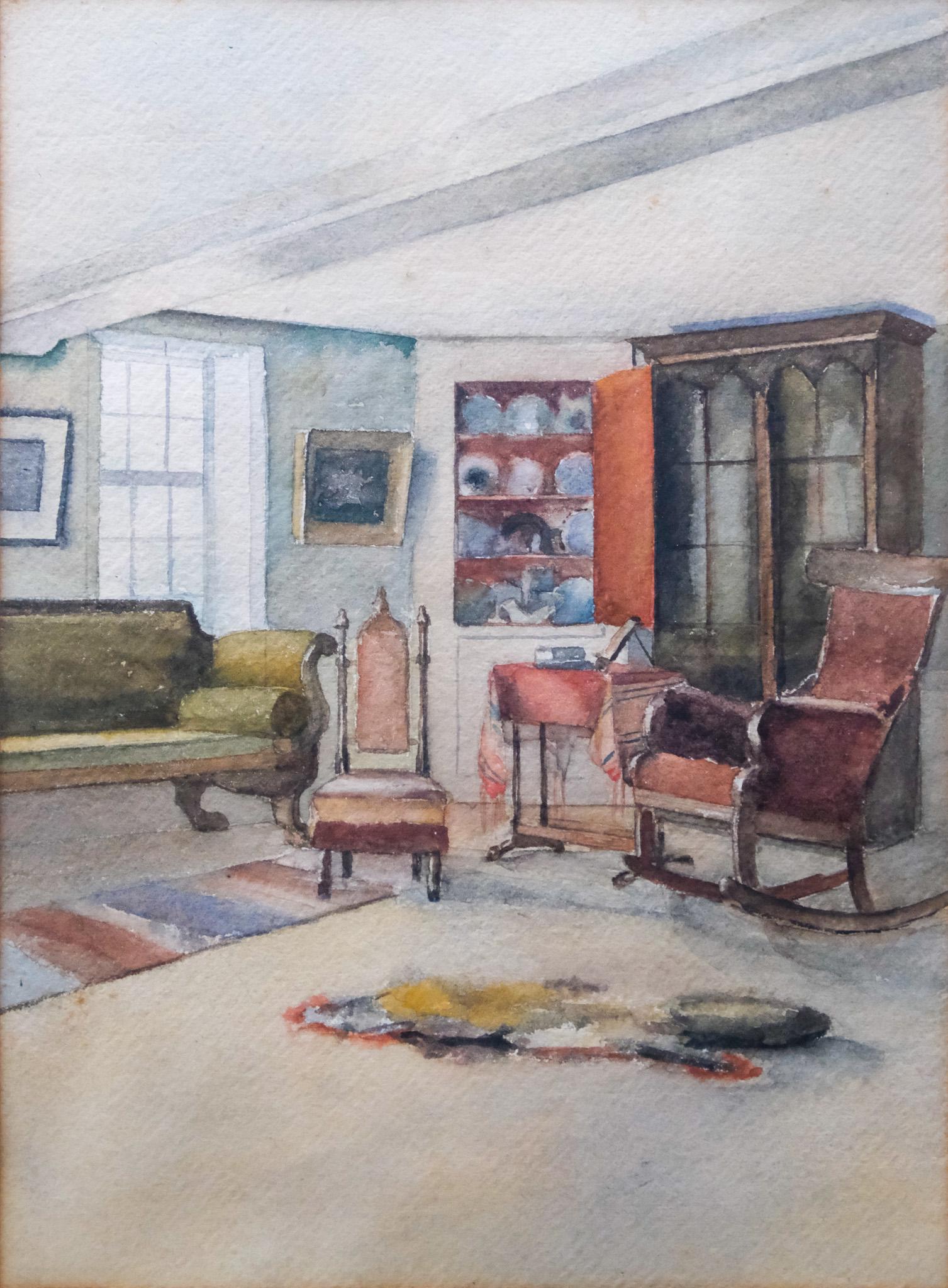 American School, Watercolor Interior (1 of 4)