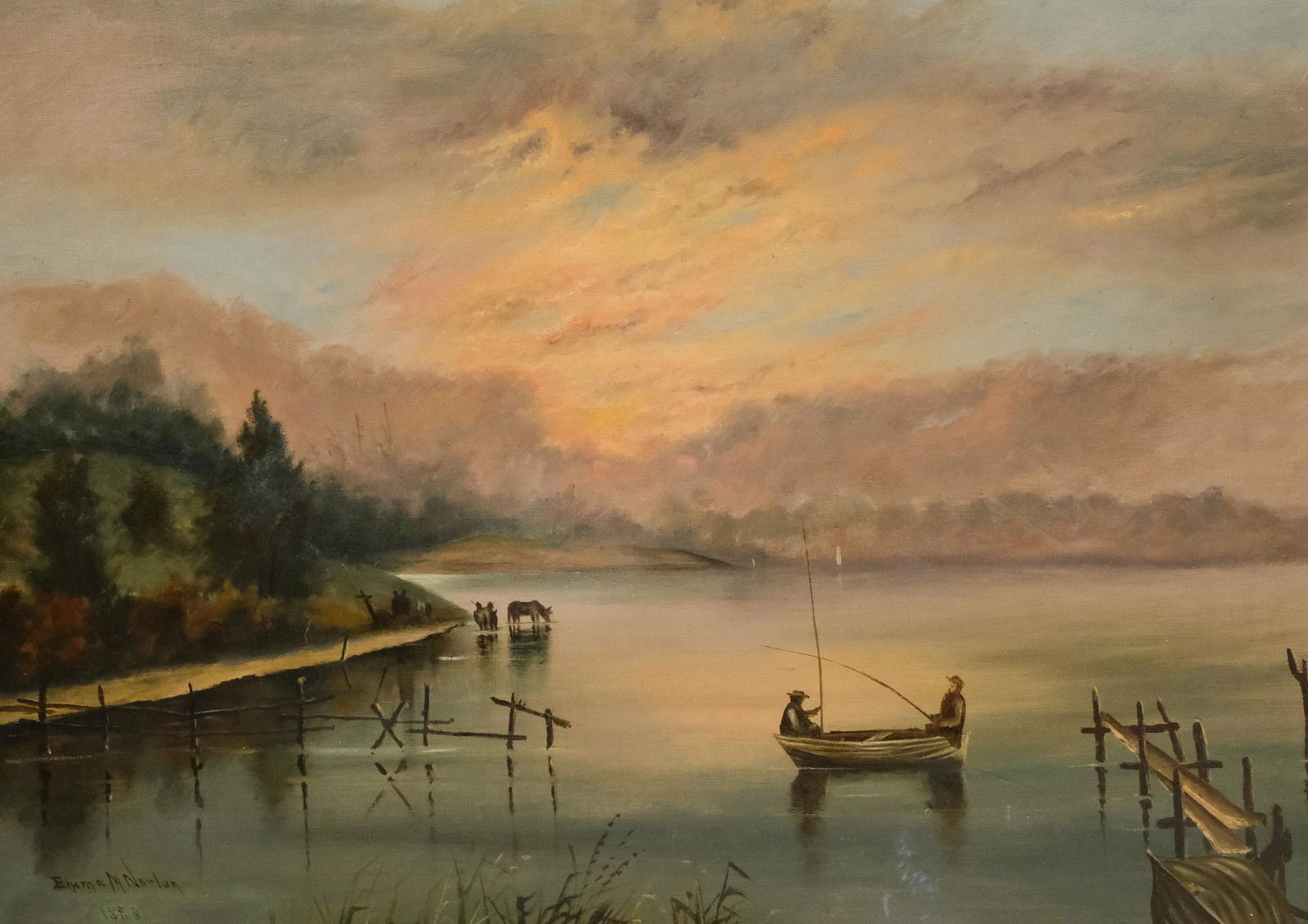 American School, Fishermen on a Lake (1 of 7)