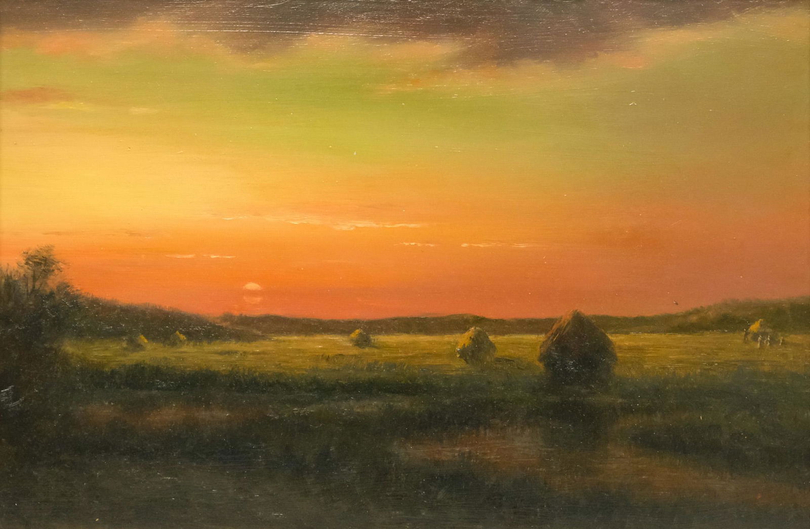 American School, Sunset Over the Field (1 of 5)