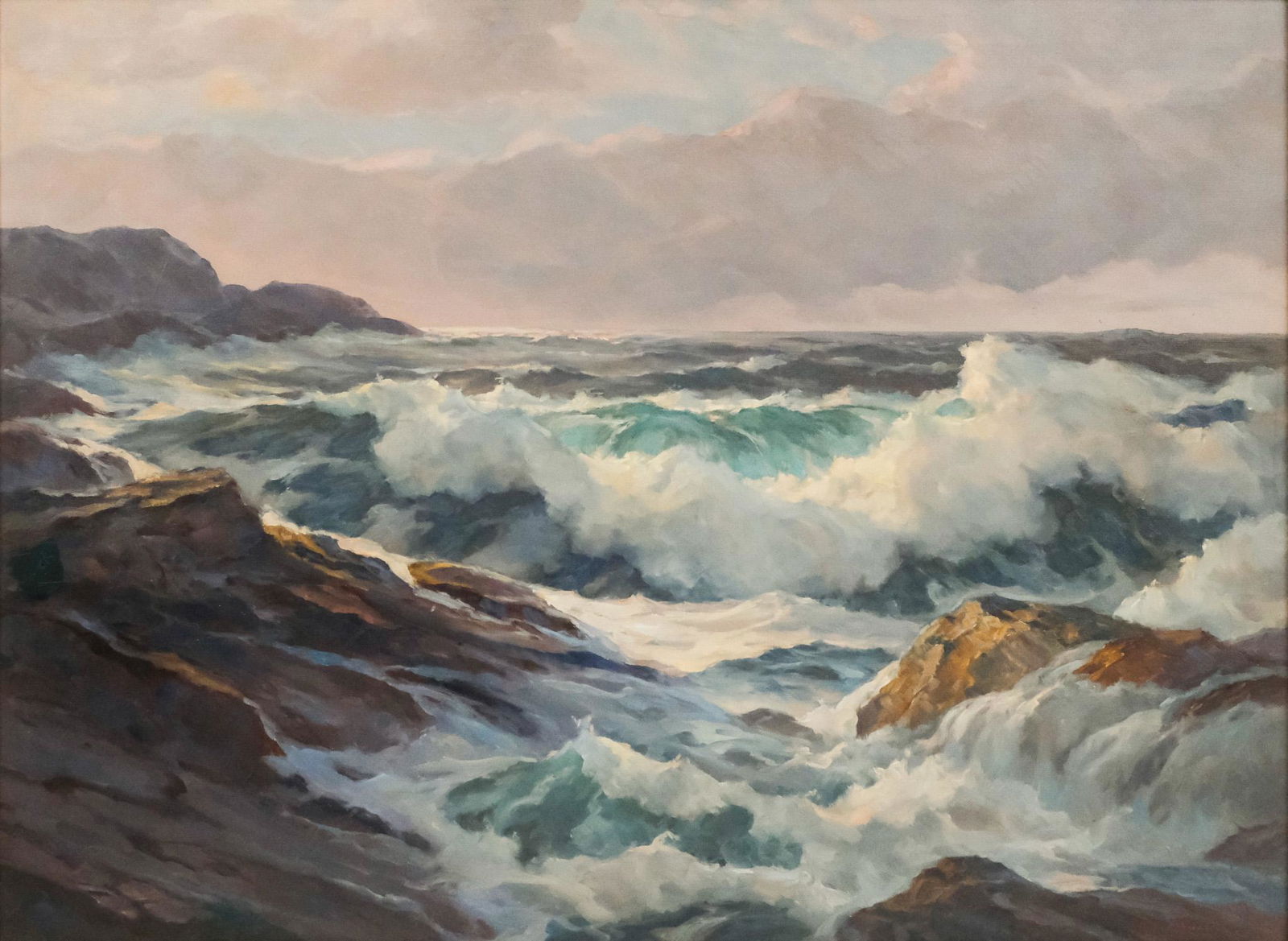 American School, Waves on a Rocky Coast (1 of 6)