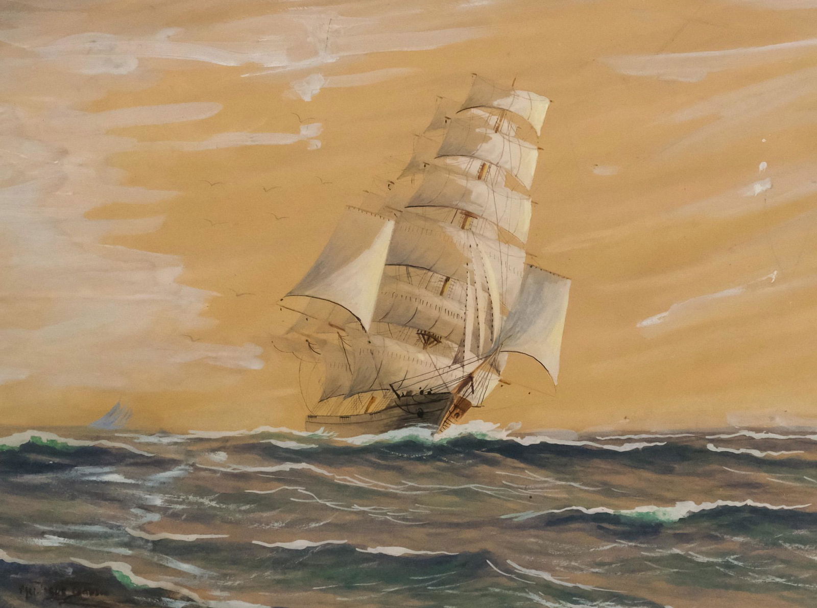 Montague Dawson, Ship in Full Sail (1 of 6)