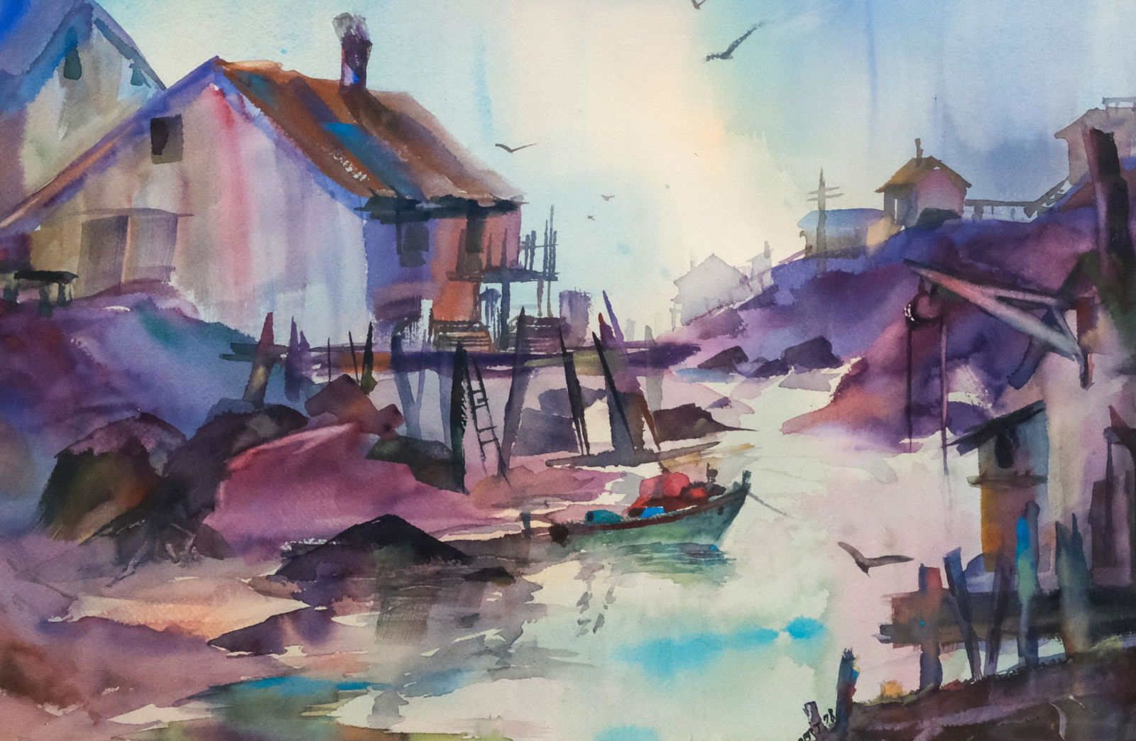 American School, Houses Along the Water (1 of 5)