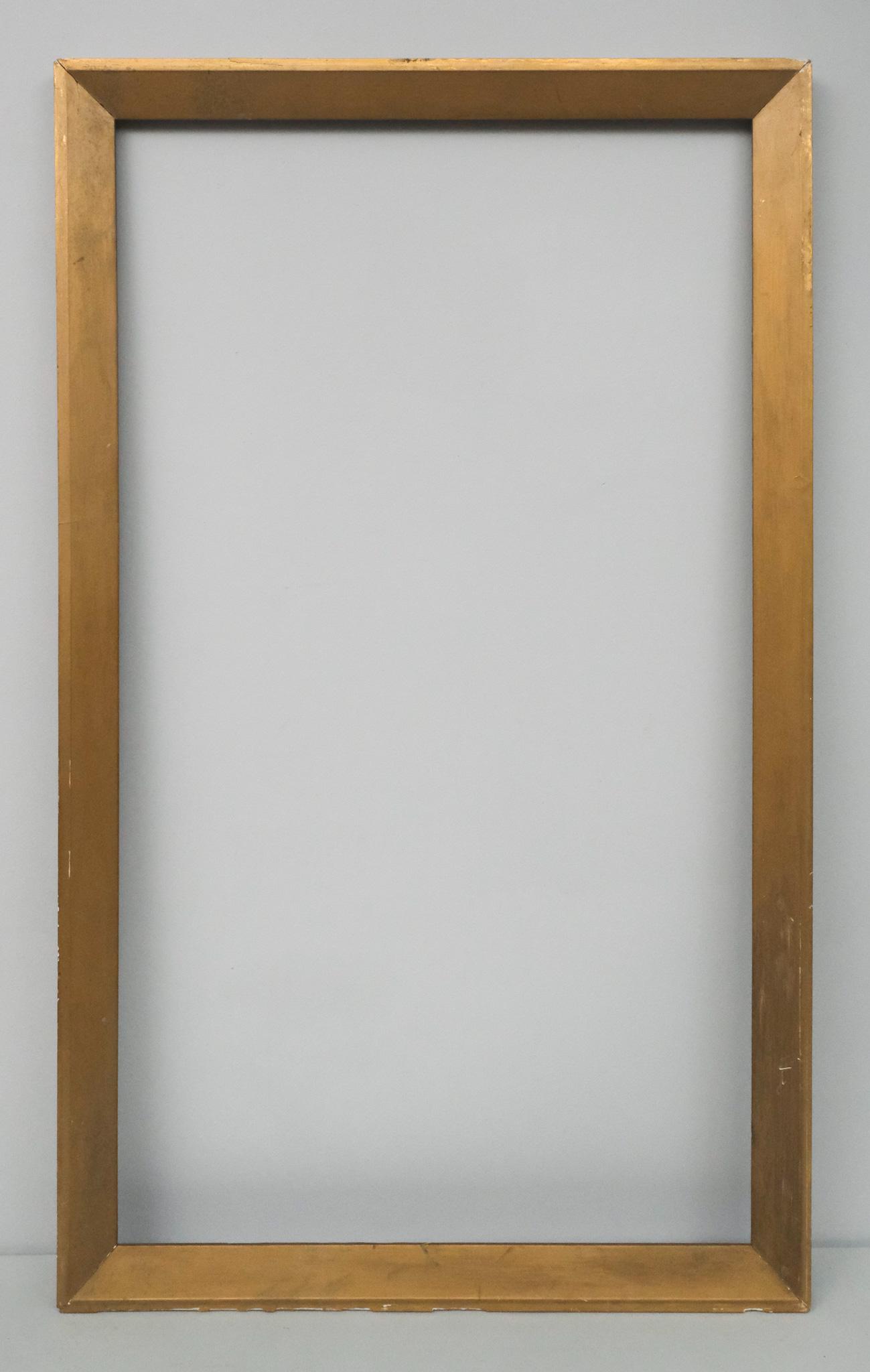 American Lemon Gold Frame: American, ca. 1860. Overall 27 1/2" x 45 1/2", rabbet 24" x 42", molding 2".