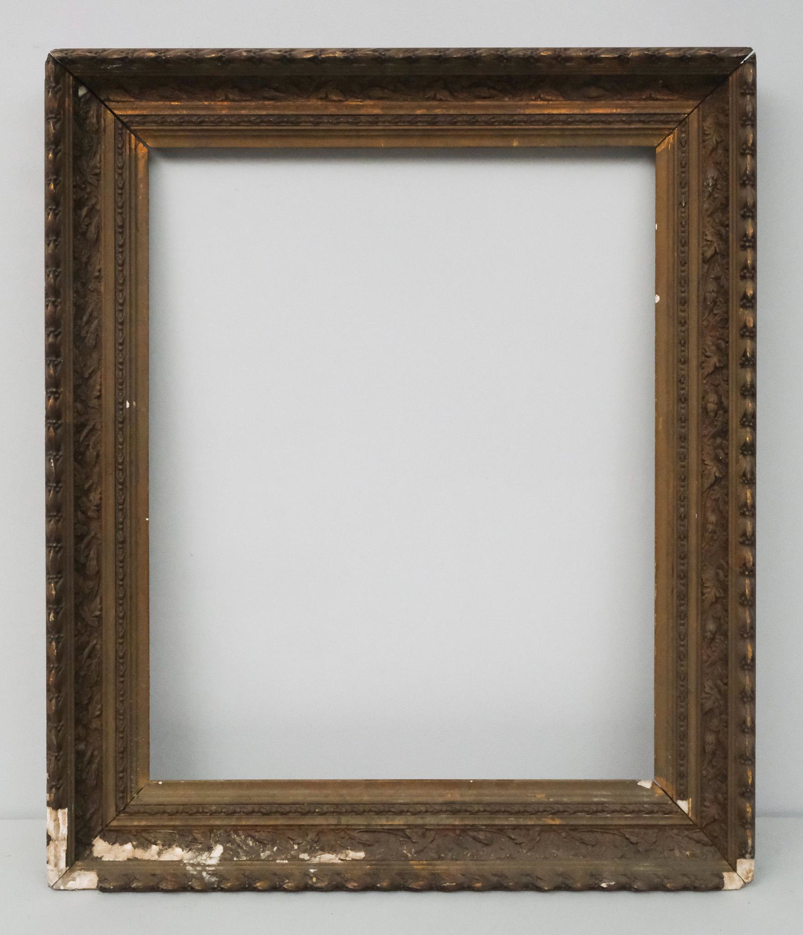 American Barbizon Gilt Frame: American, ca. 1870. Overall 26 1/4" x 31", rabbet 20" x 25", molding 3 1/4".