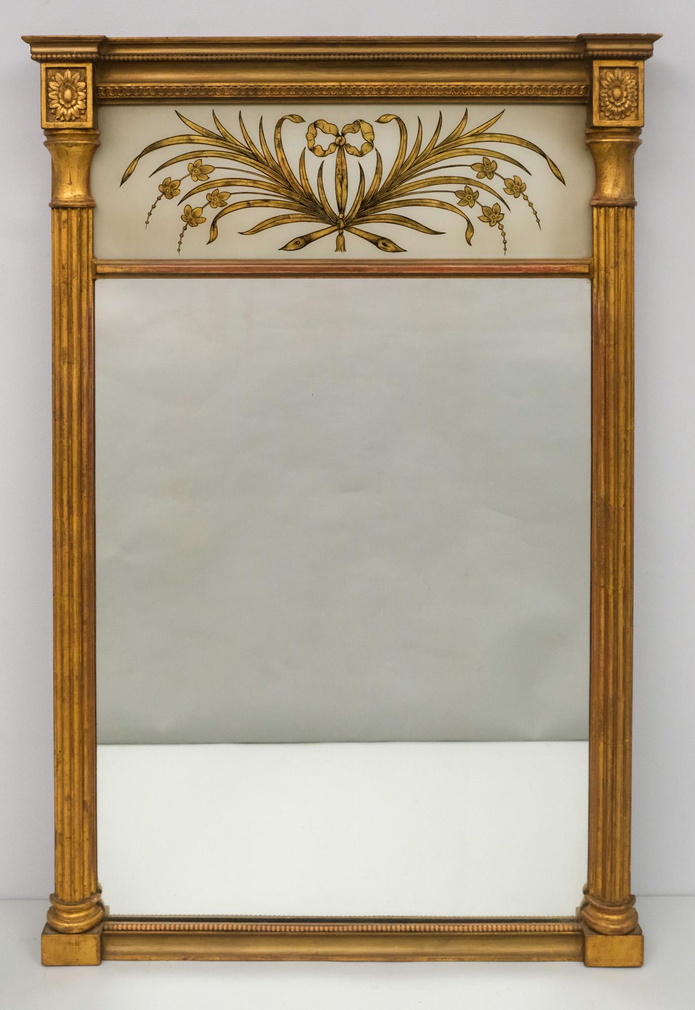 Sheraton Reeded Column Mirror (1 of 5)