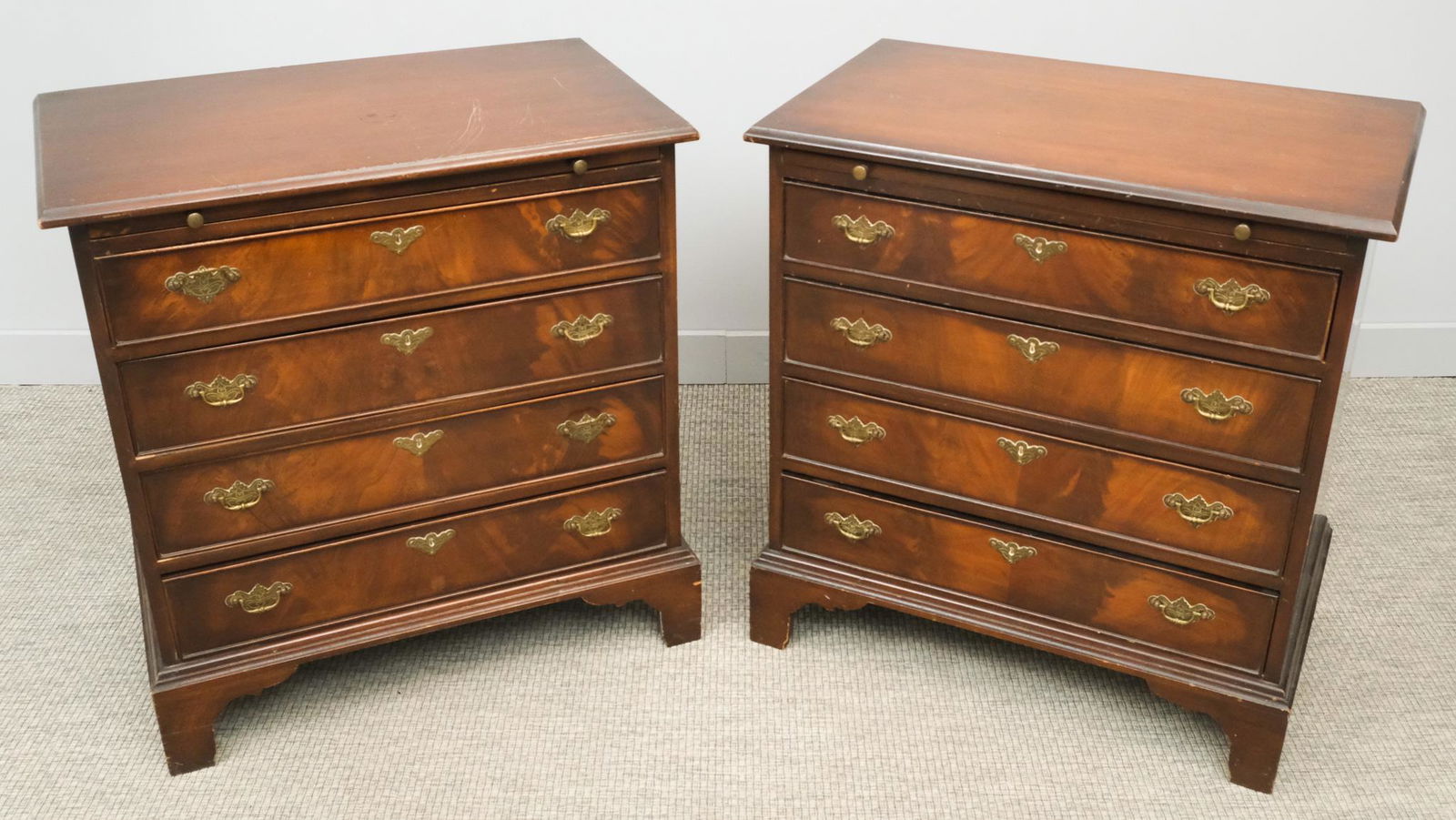Pair Chippendale Mahogany Bachelor's Chests (1 of 9)