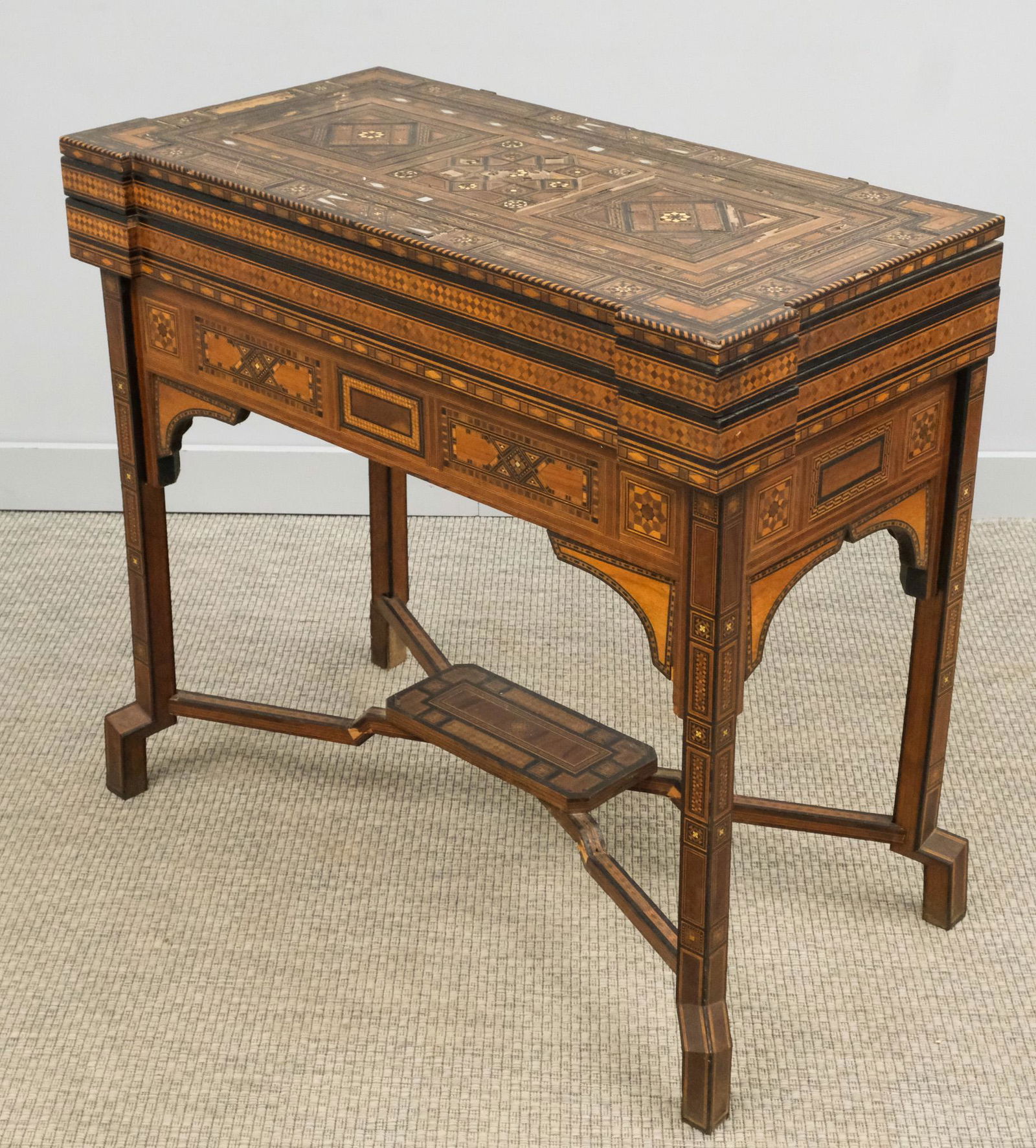 Syrian Inlaid Marquetry Games Table (1 of 16)