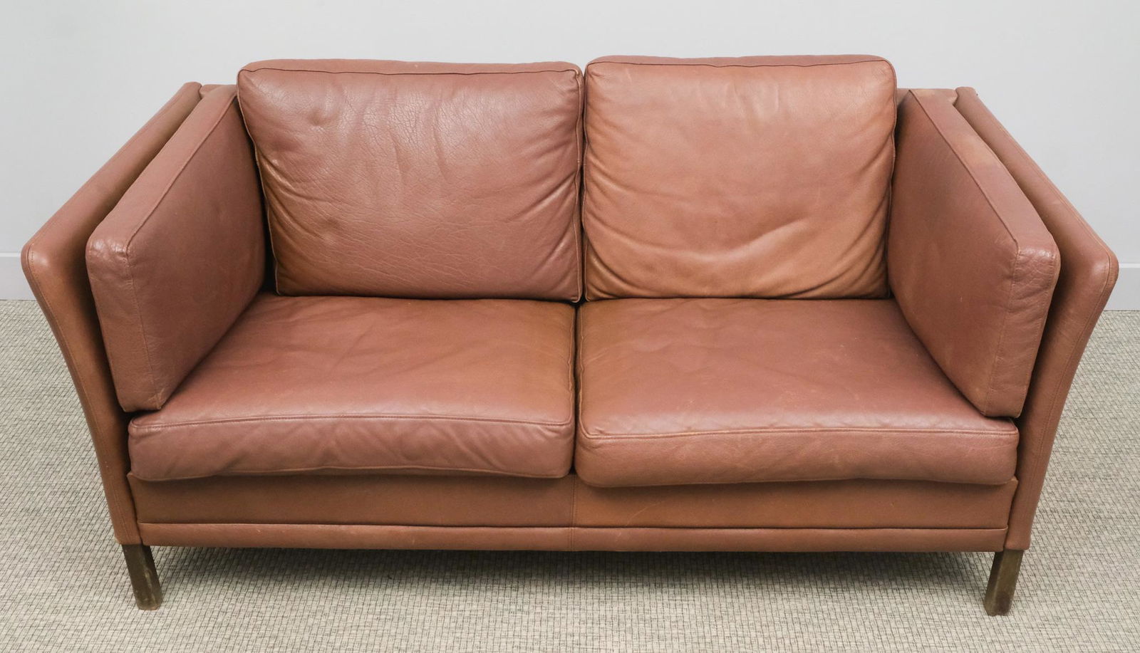 Contemporary Leather Loveseat (1 of 9)