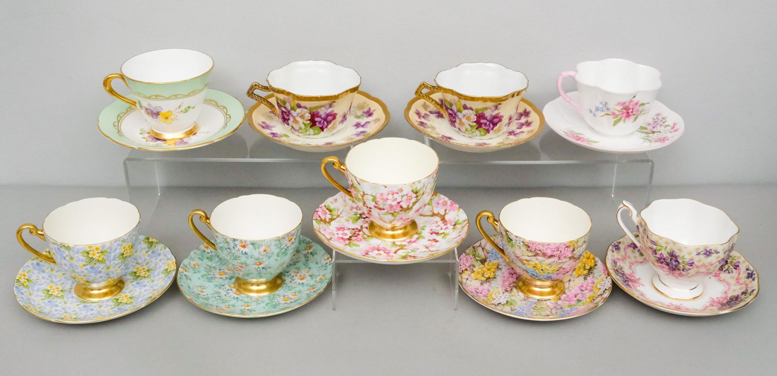 Lot of 9 Fine Porcelain Cups & Saucers (1 of 16)