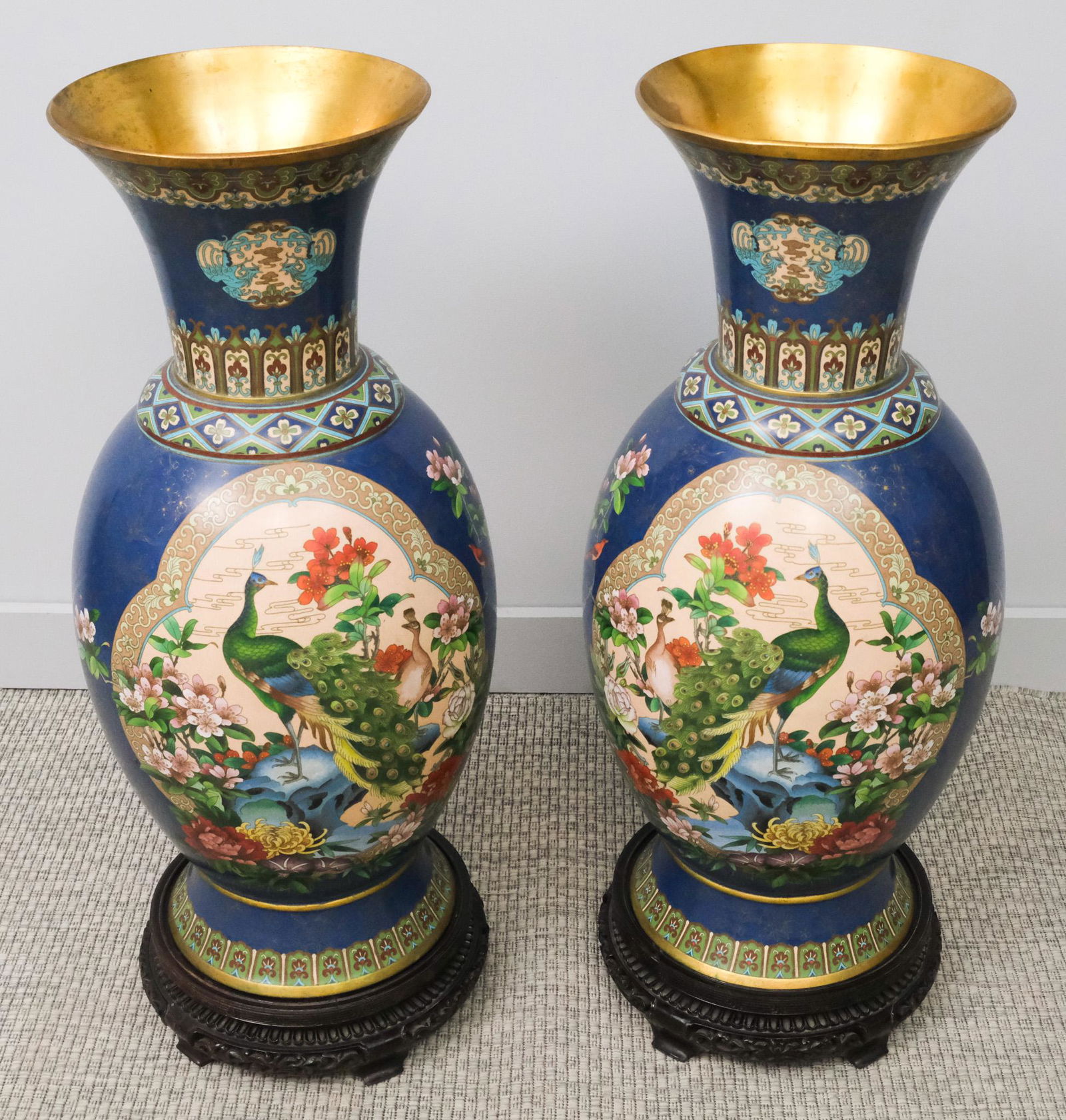 Pair of Antique Palace Size Cloisonne Vases (1 of 16)