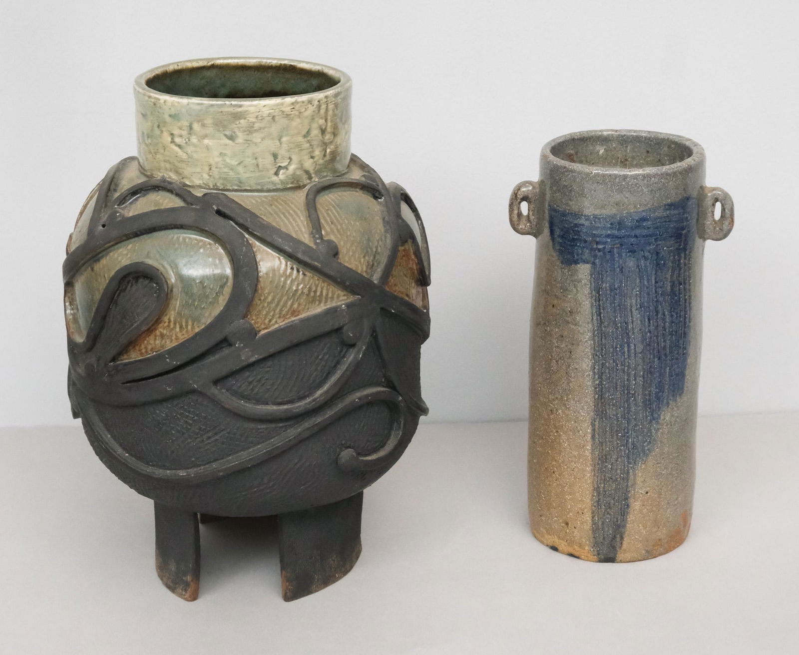Lot of Two Studio Art Pottery Vases (1 of 9)