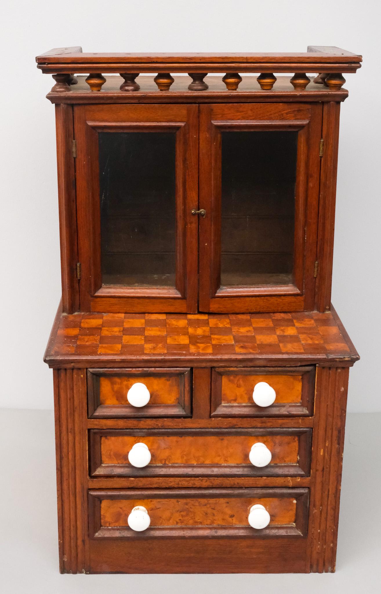 Doll Cabinet with Parquetry Top (1 of 9)