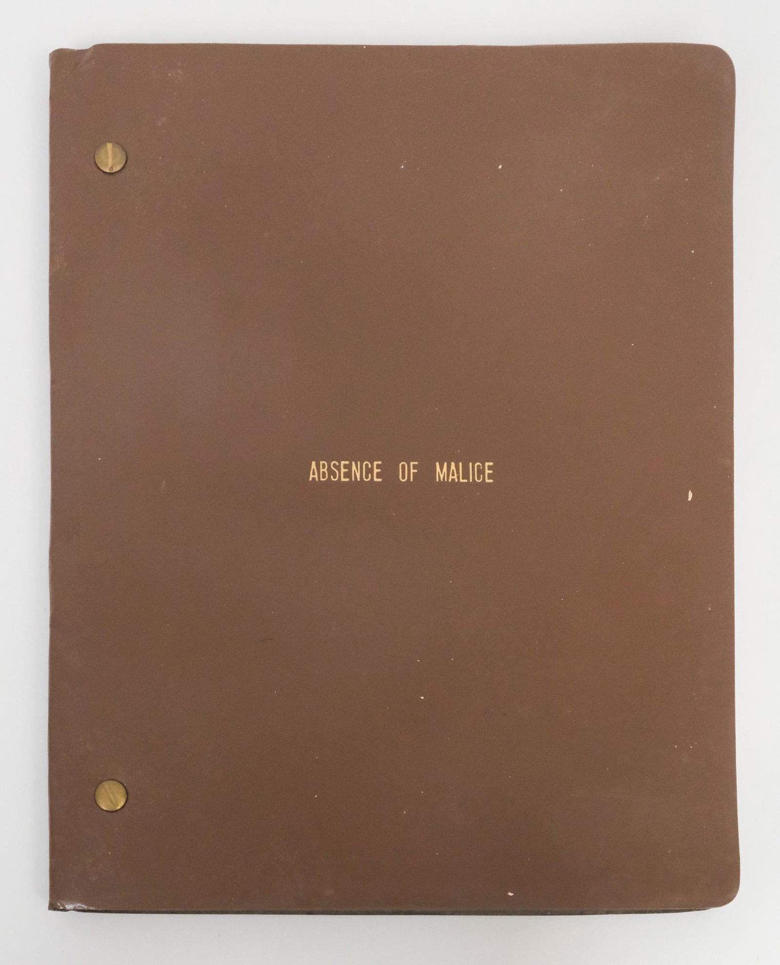 Signed Paul Newman Script, "Absence of Malice" (1 of 10)