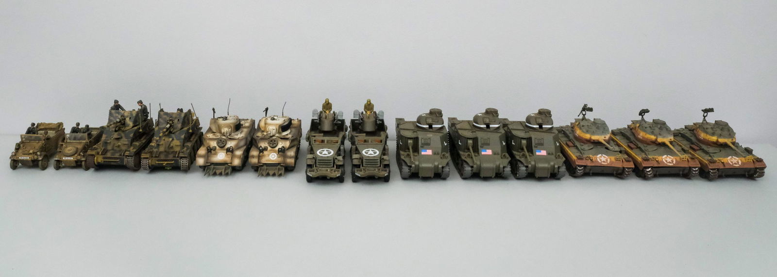 Lot of 21st Century & Unimax Army Trucks & Tanks (1 of 14)