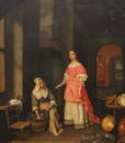 Pieter van Slingelandt, The Mistress & the Maid