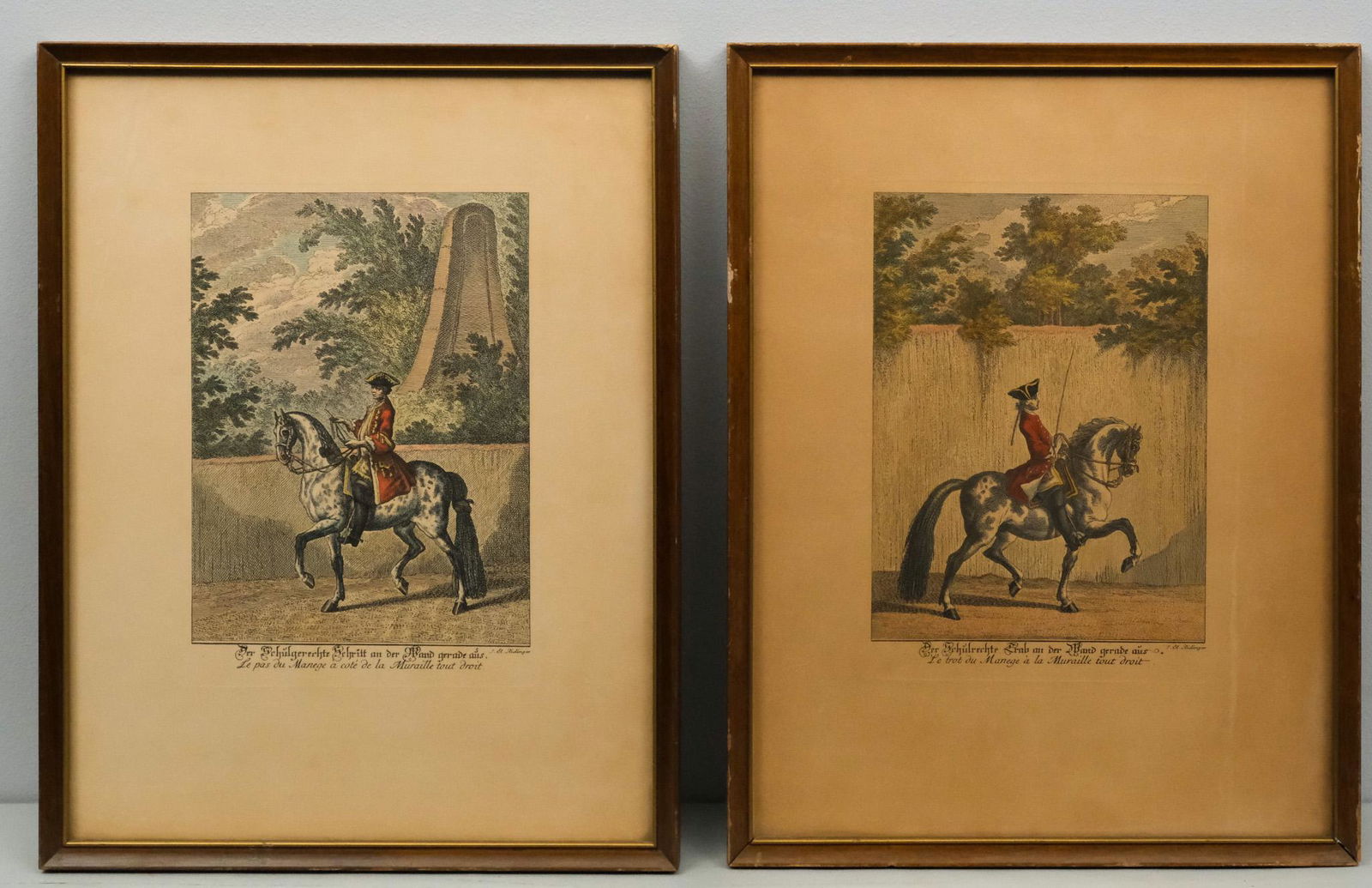 Pair of Johann Ridinger Equestrian Engravings (1 of 6)