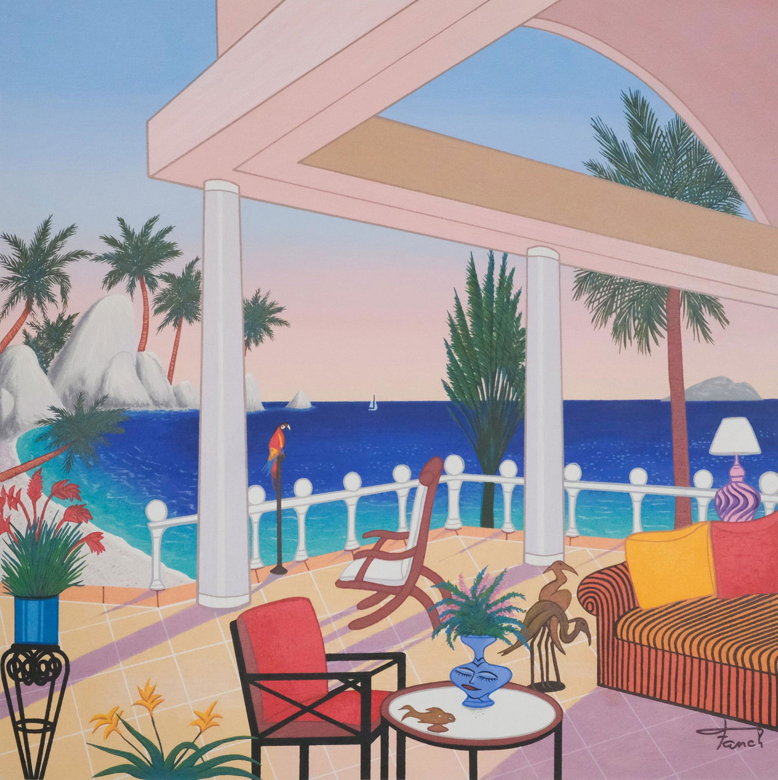 Fanch Ledan, Porch Looking out on a Beach (1 of 5)