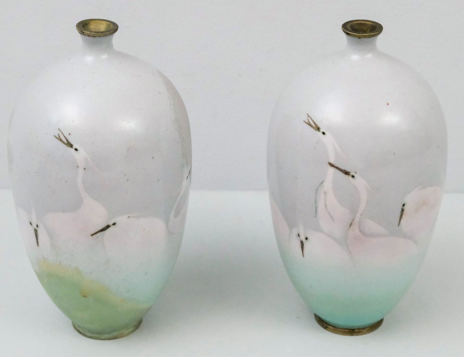 Pair of Antique Japanese Cloisonne Vases (1 of 9)