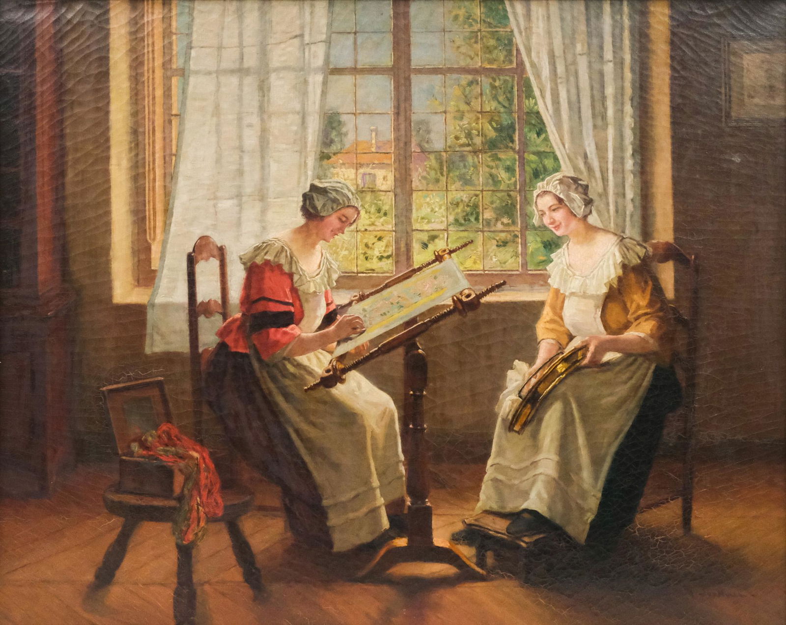 American School, Two Women at the Window (1 of 7)