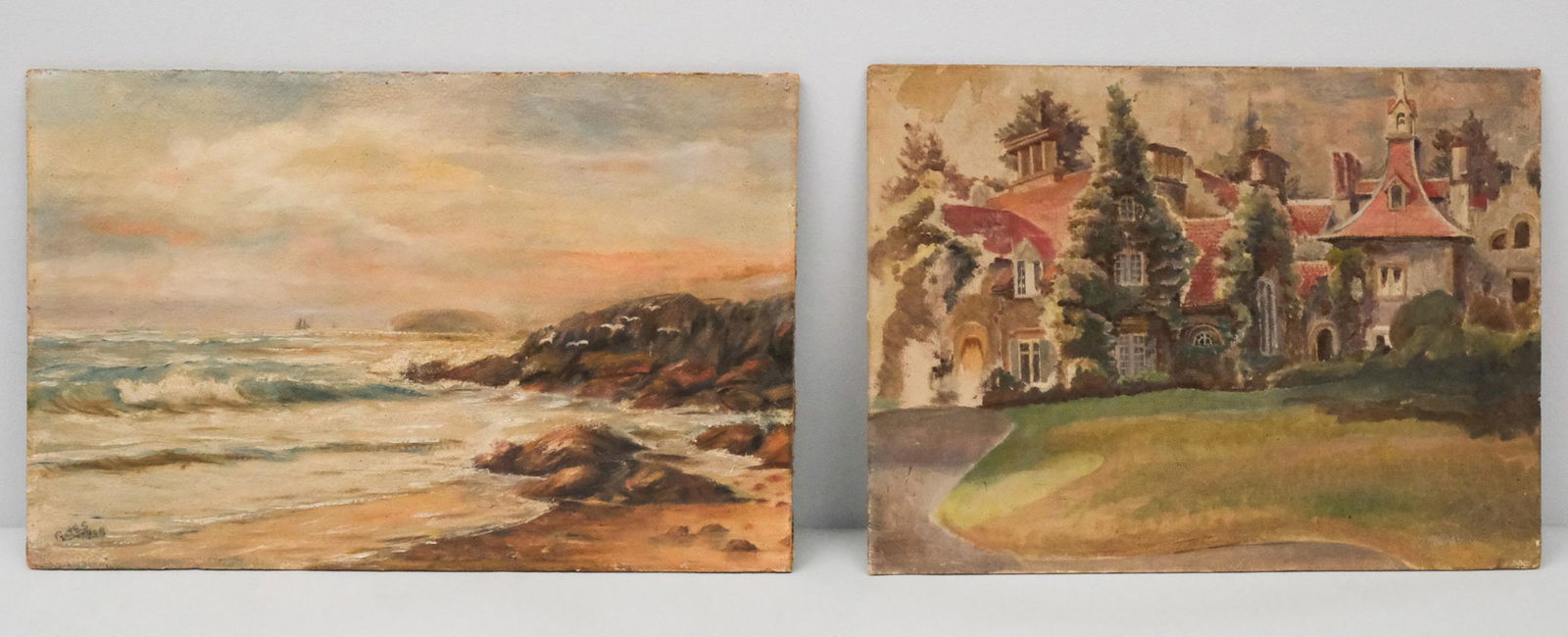 American School, Lot of Two Landscapes (1 of 9)