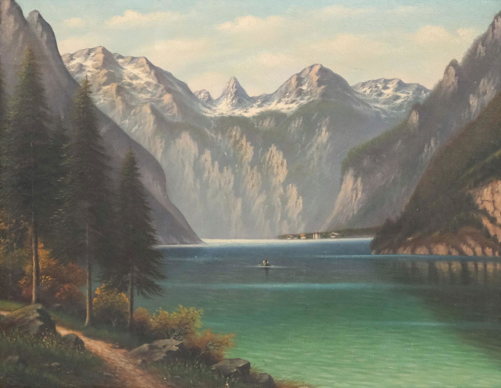 American School, Mountain Lake Scene (1 of 5)