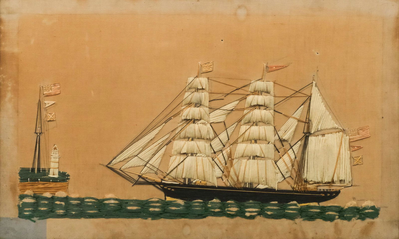 American School, Needlepoint Ship (1 of 5)