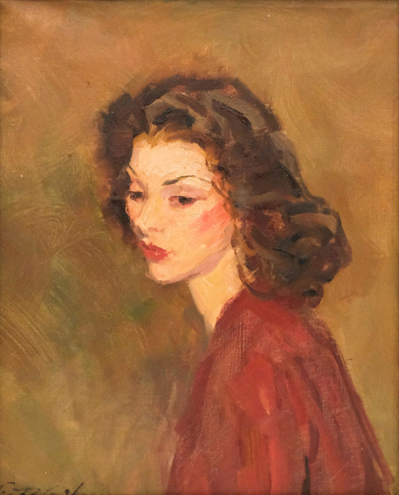 Charles Dana Gibson, Woman with Red Lipstick (1 of 7)