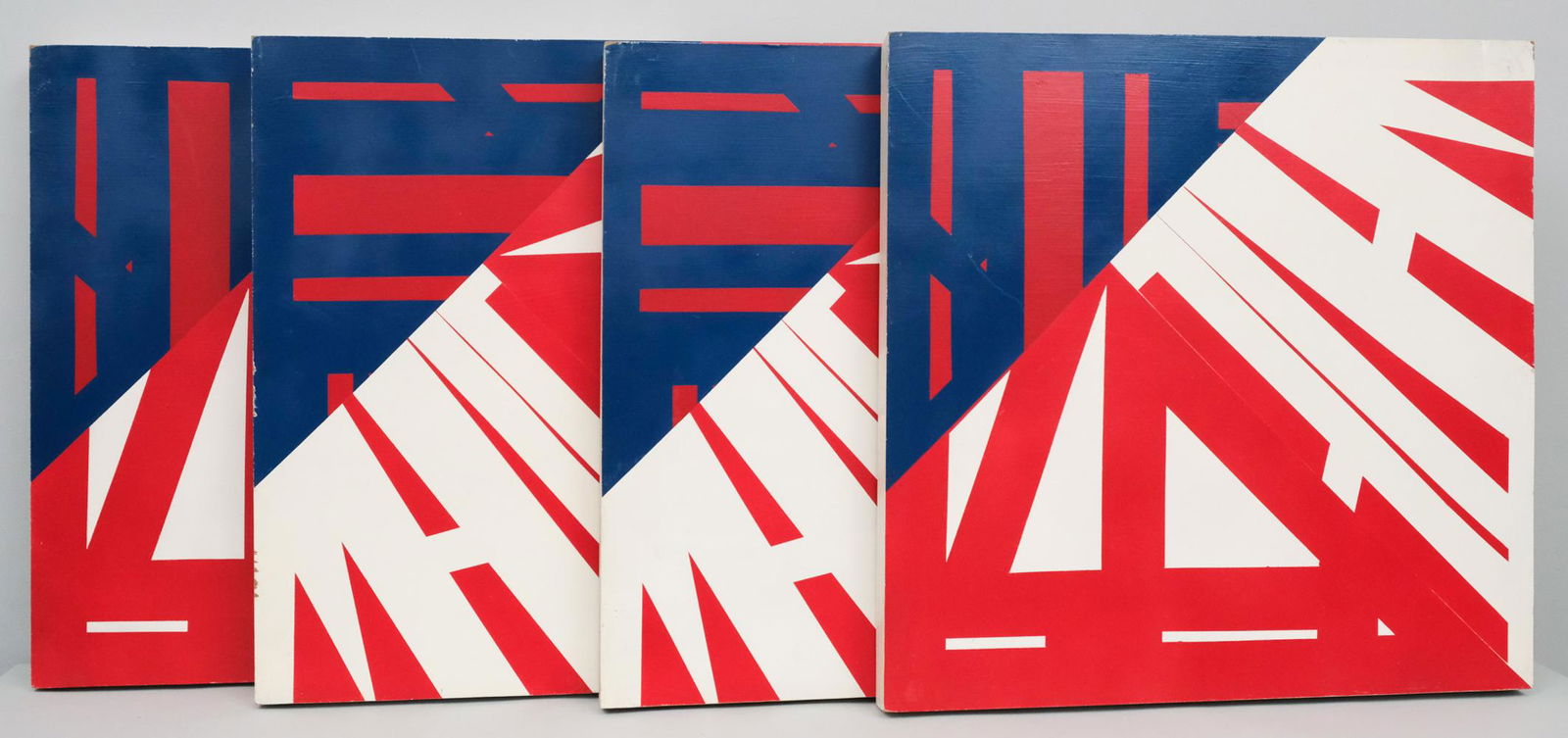 Group of Abstract Square Paintings (1 of 6)