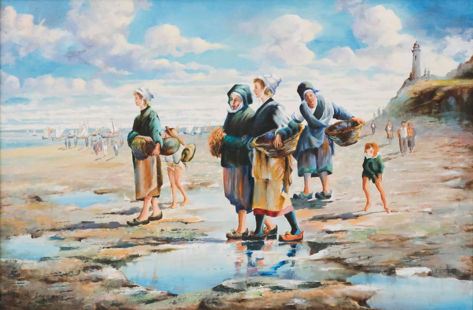 American School, "Setting Out to Fish" (1 of 6)
