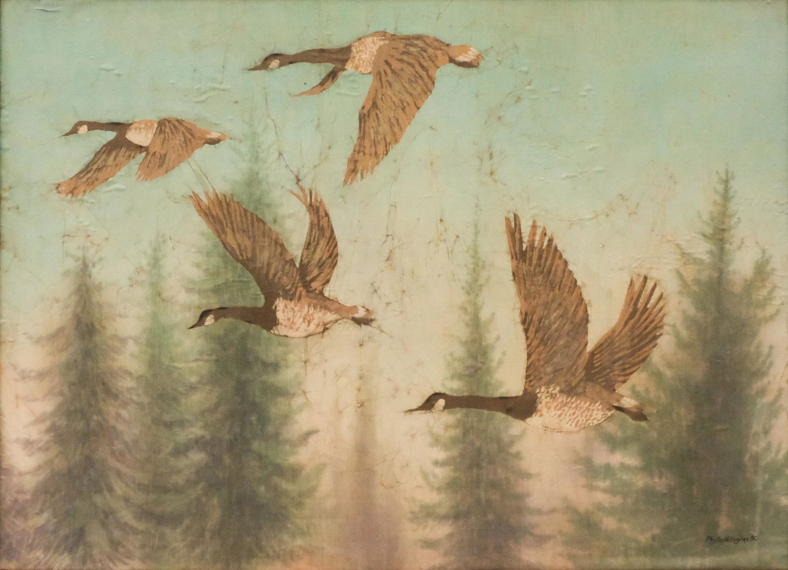 American School, Batik Painting of Geese (1 of 6)