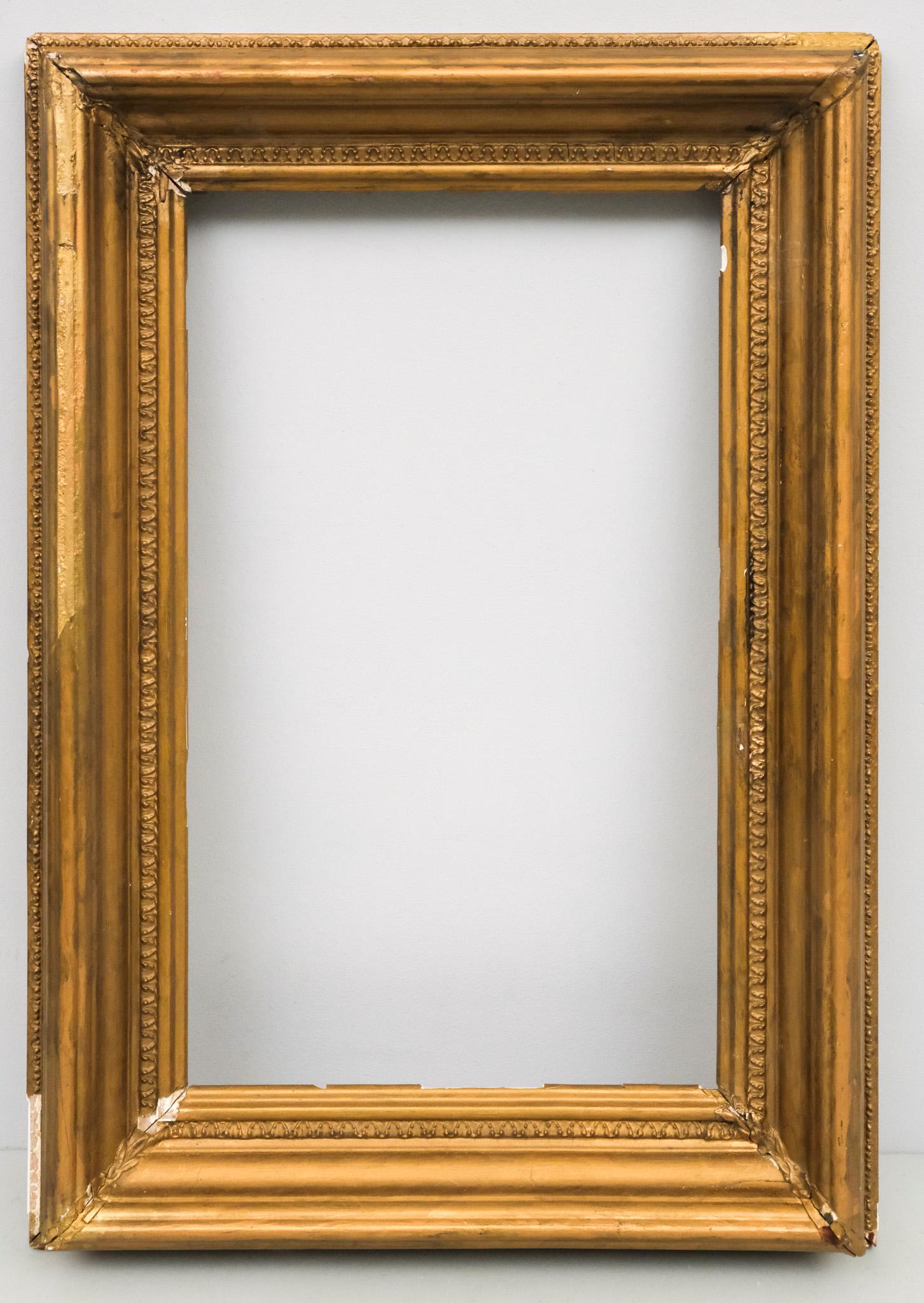 Hudson River School Gilt Frame 12" x 20": American, ca. 1860, having cove profile. Overall 19" x 27", Rabbet 12" x 20", Molding 3 1/2"