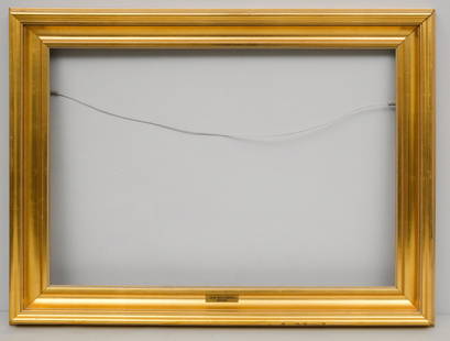 American Custom Gilt Frame 18" x 26": American, 20th century, bears name plate for John Williamson. Overall 23 1/2" x 31 1/2", Rabbet 18" x 26", Molding 3"