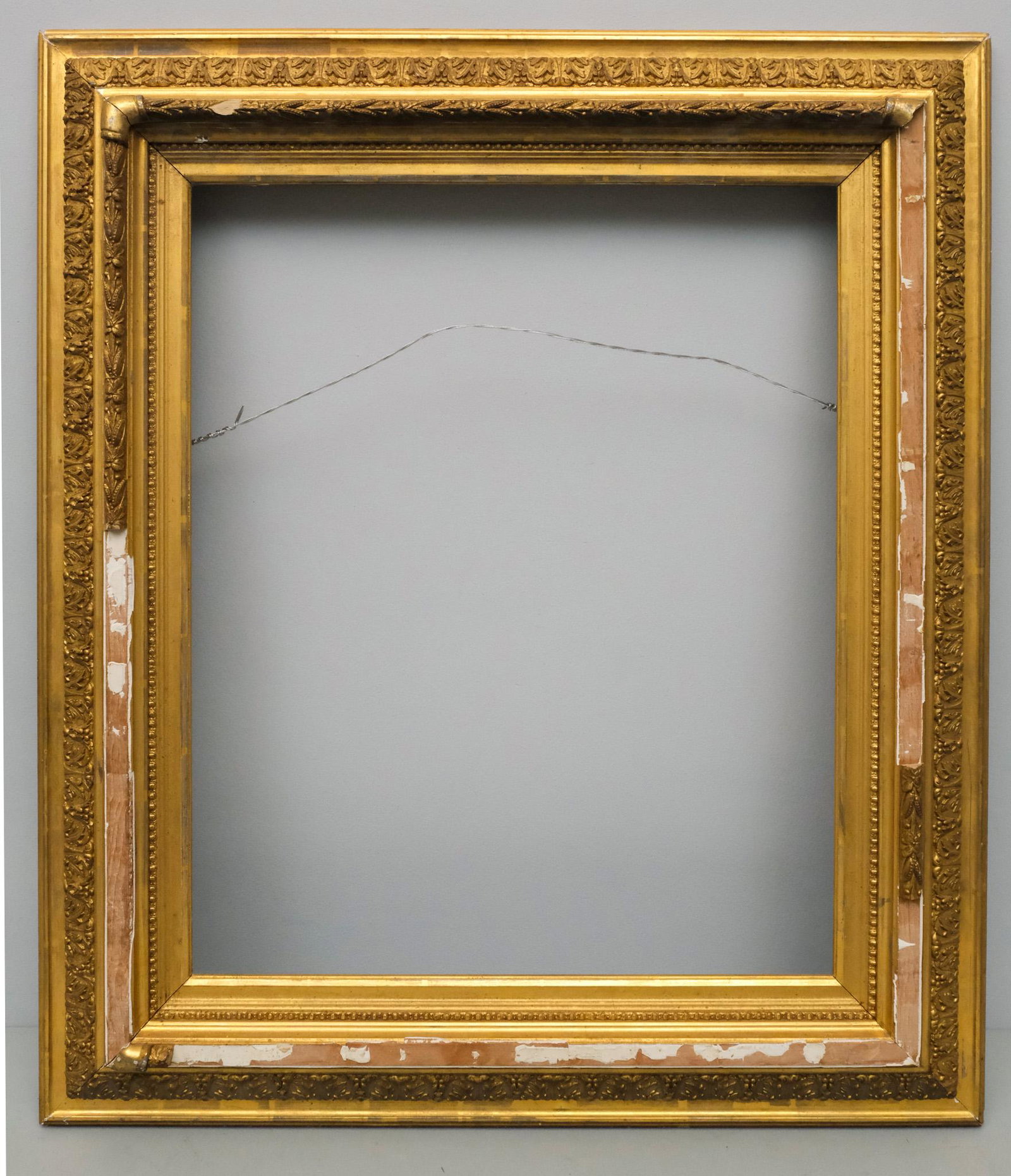 American Barbizon Gilt Frame 18" x 22": American, ca. 1890, having reverse profile. Overall 26 1/2" x 30 1/2", Rabbet 18" x 22", Molding 4 1/2"