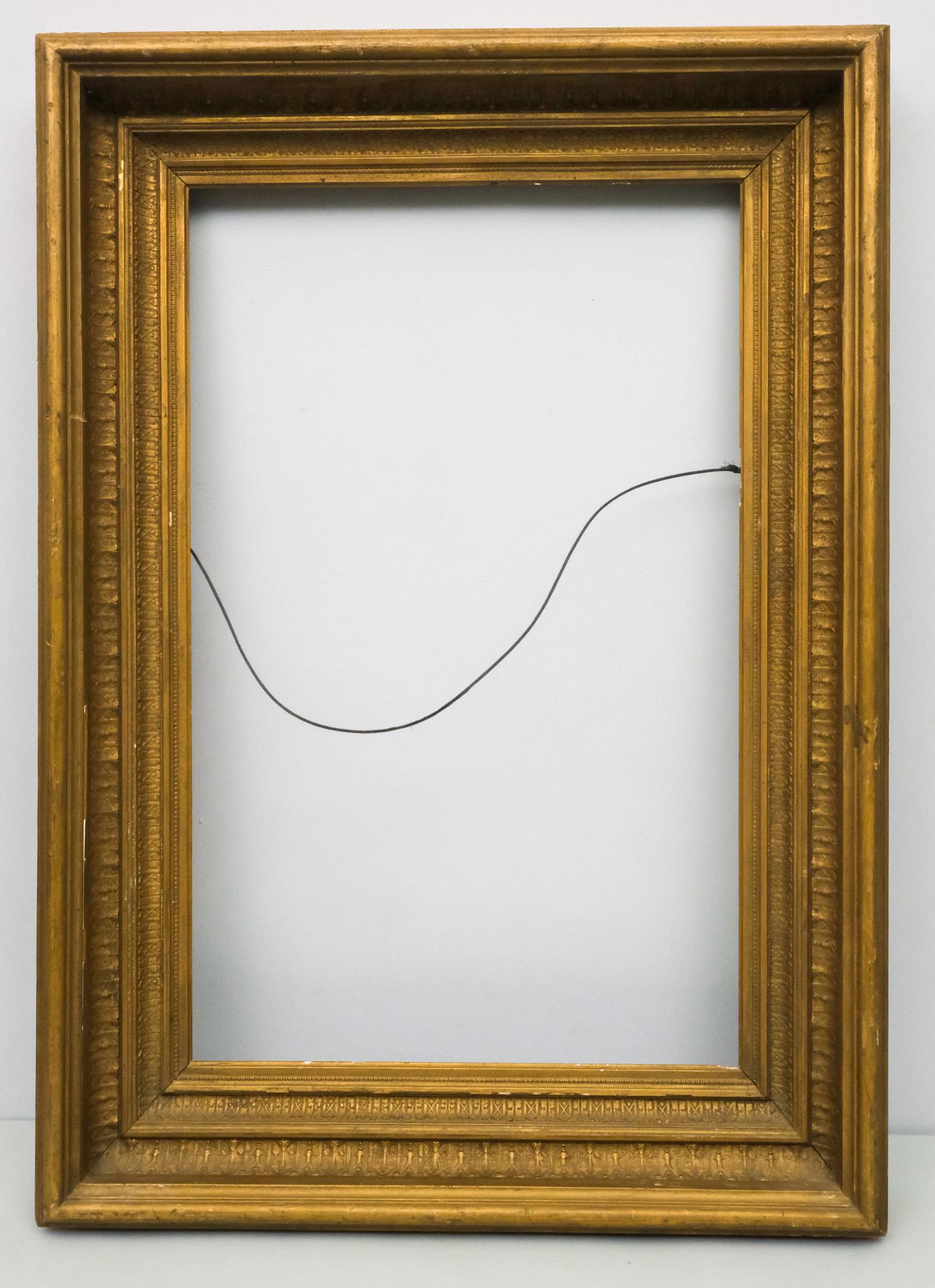 American Hudson River School Gilt Frame 19" x 30": American, ca. 1870. Overall 27 1/2" x 38 1/2", Rabbet 19" x 30", Molding 4 1/2"