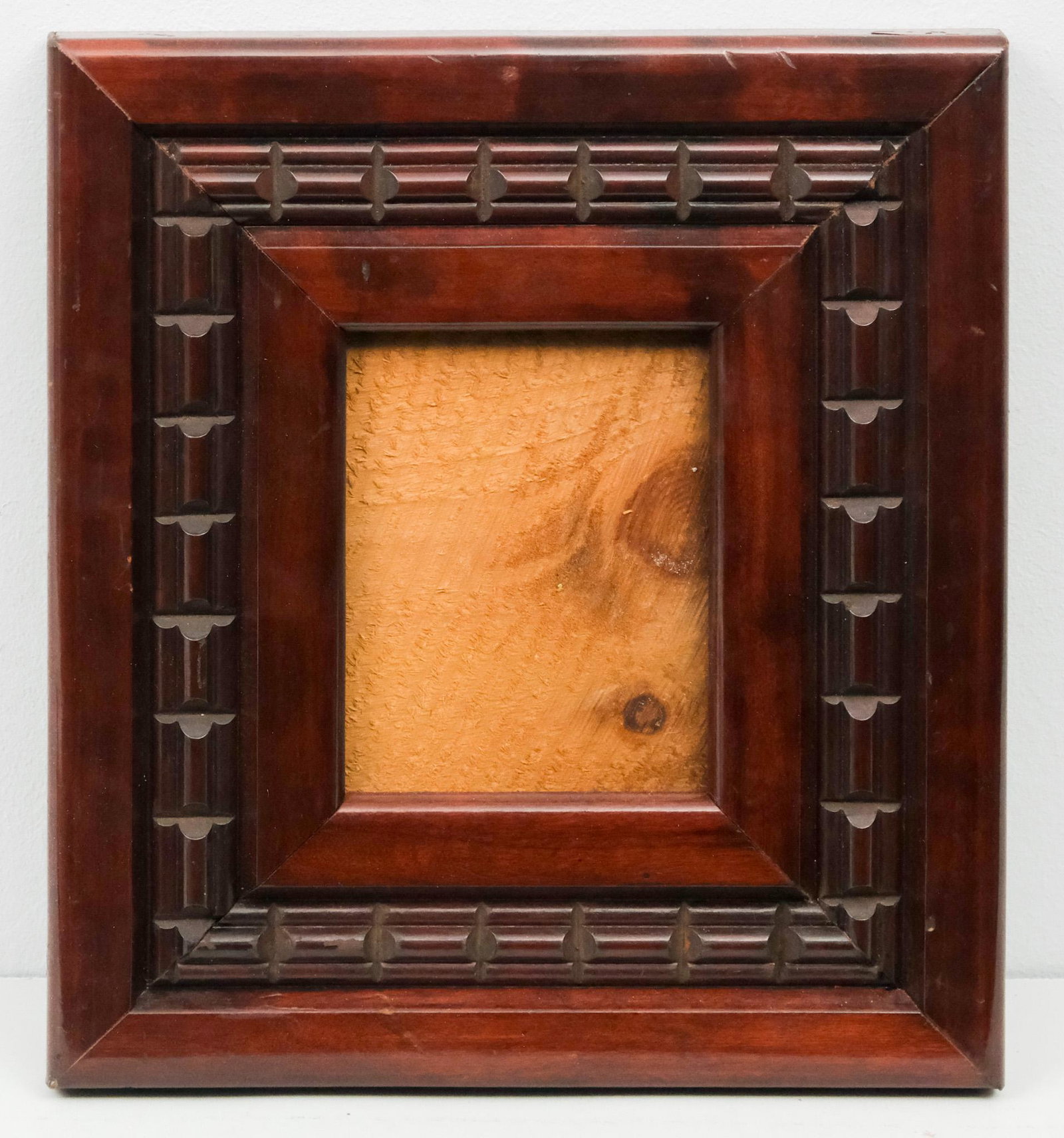 American Mahogany Frame 4" x 5": American, ca. 1890. Overall 9 1/2" x 10 1/2", Rabbet 4" x 5", Molding 2 3/4"
