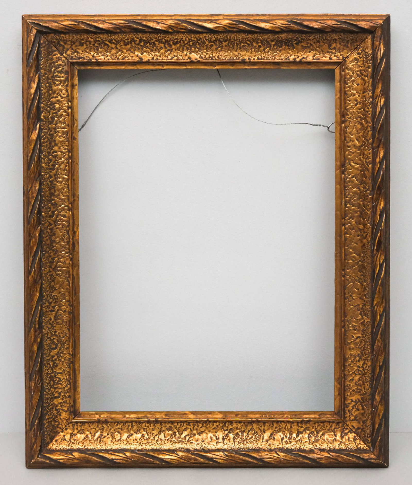 American Arts & Crafts Gilt Frame 15" x 20": American, ca. 1930. Overall 20 1/2" x 25 1/2", Rabbet 15" x 20", Molding 3"