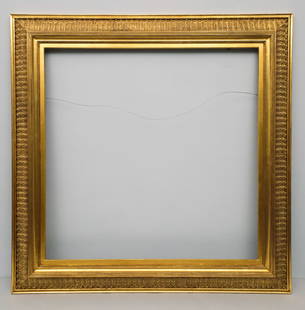 Stanford White "Waterleaf" Frame 36" x 36": American, 20th century, very fine replica frame having reverse profile. Overall 46 3/4" x 46 3/4", Rabbet 36" x 36", Molding 6"