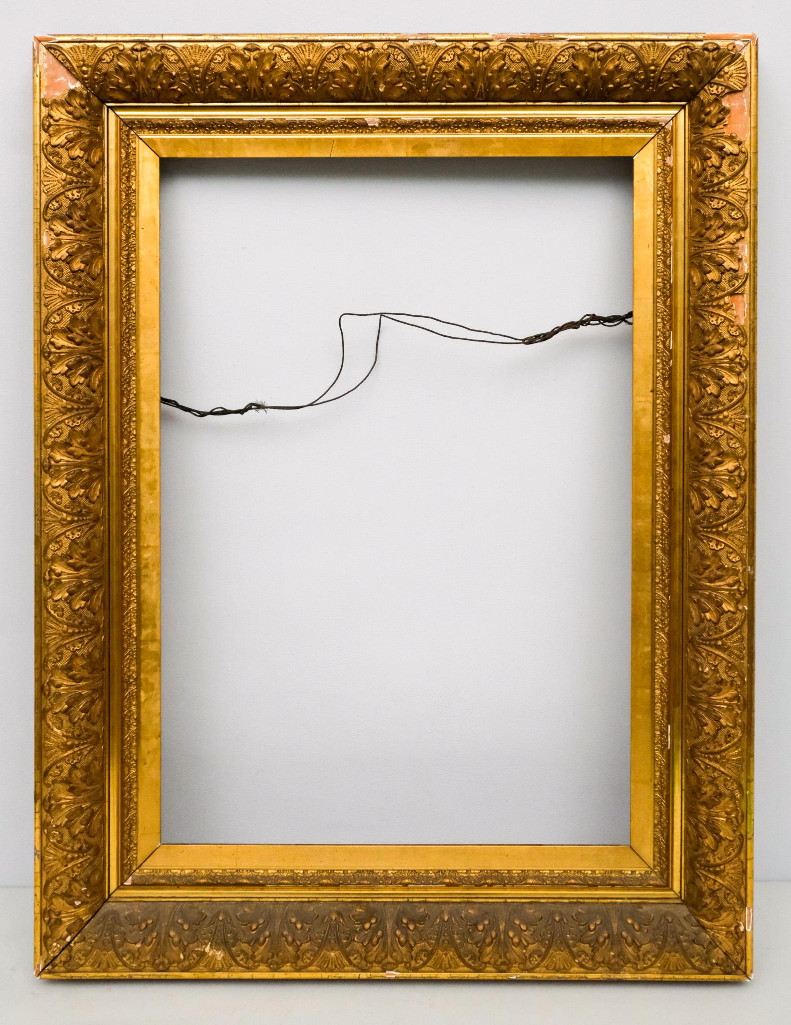 American Barbizon Gilt Frame 18" x 26": American, ca. 1880. Overall 26" x 34", Rabbet 18" x 26", Molding 4 1/2"